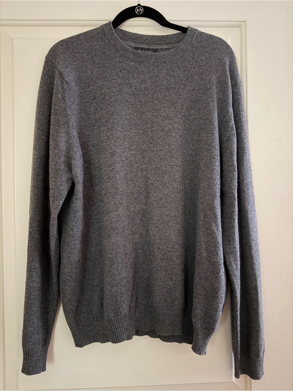 John Nordstrom men’s 100% cashmere Crewneck Sweater Gray Sz L